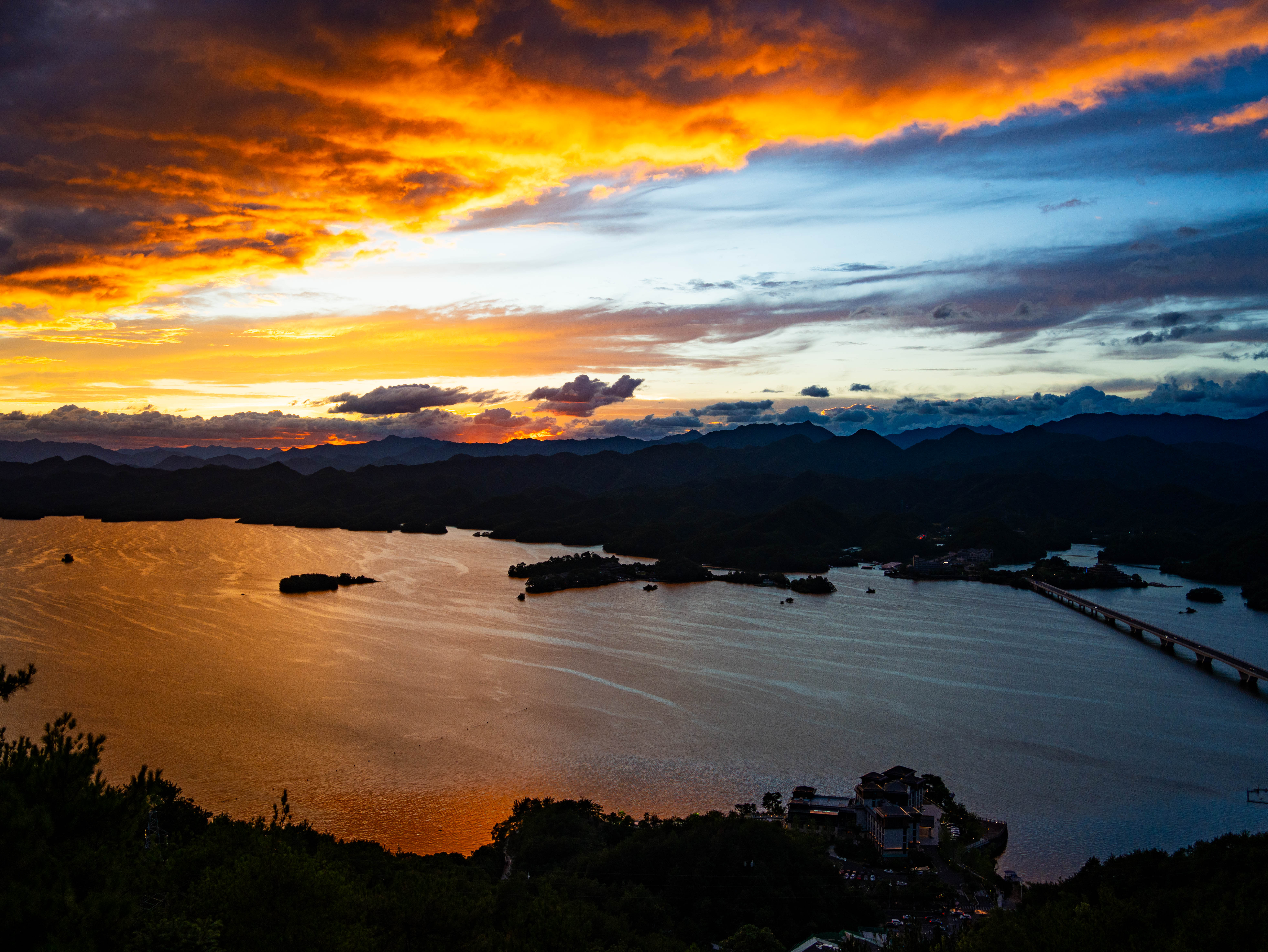 风光摄影 - 日落湖景